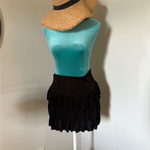 Forever 21 Black Layered Mini Skirt